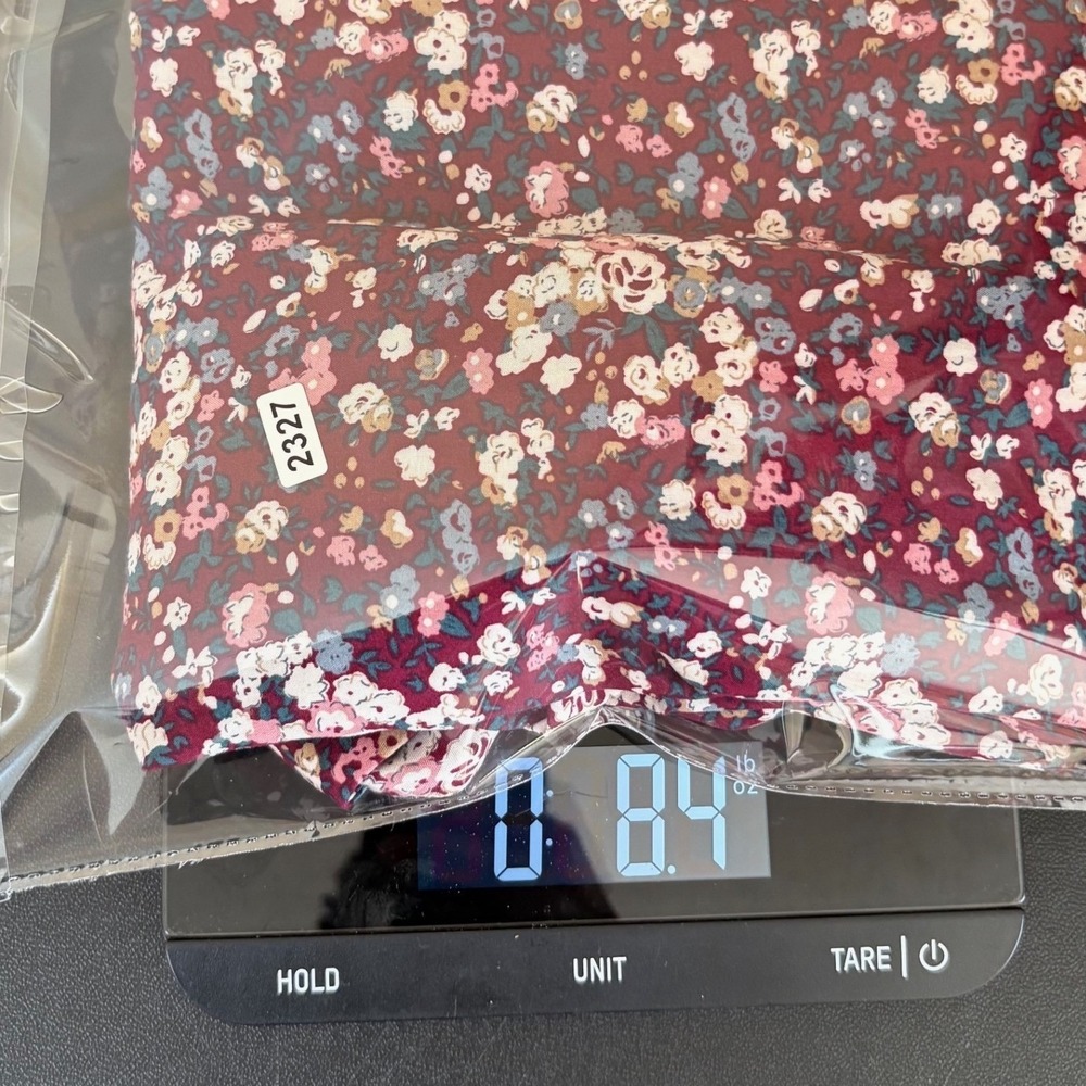 Natural Life Twiggy Mini Shirt Dress Size XL Burgundy Ditsy Floral 3/4 Sleeve - Picture 12 of 12
